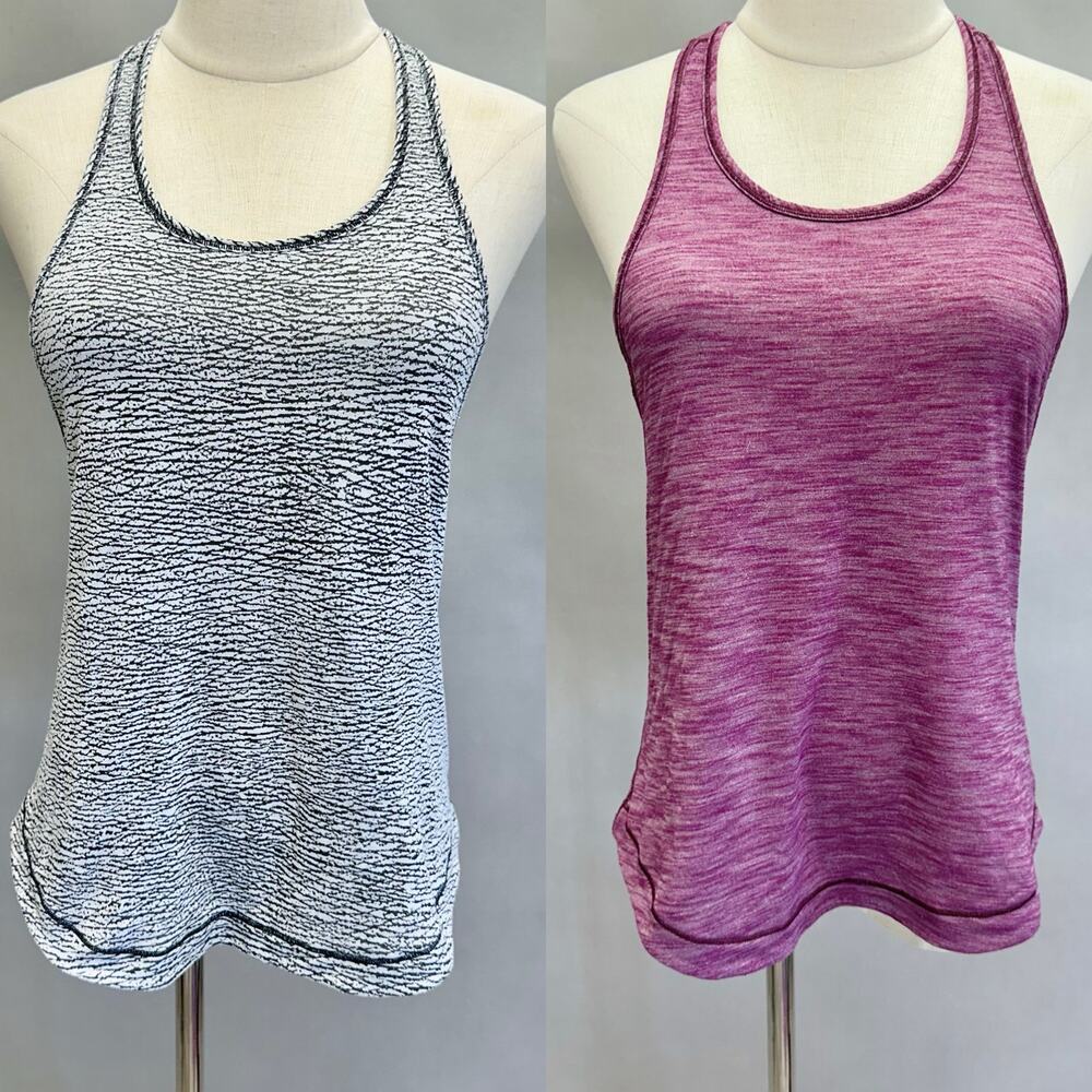 Set of 2 Lululemon Long Distance Running Racerback Tank Tops Size 6/8
